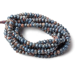 5.5mm Mystic Ferrous Blue Quartz faceted rondelle beads 16 inch 98 pieces (ONLINE ORDER ONLY)