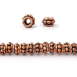 5.5x3mm Antiqued Copper Spacer Beads 8 inch 59 pieces (ONLINE ORDER ONLY)