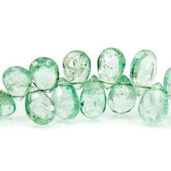 5.5x4-8x5mm Emerald Faceted Pear Beads 8 inch 70 pieces AA (ONLINE ORDER ONLY)