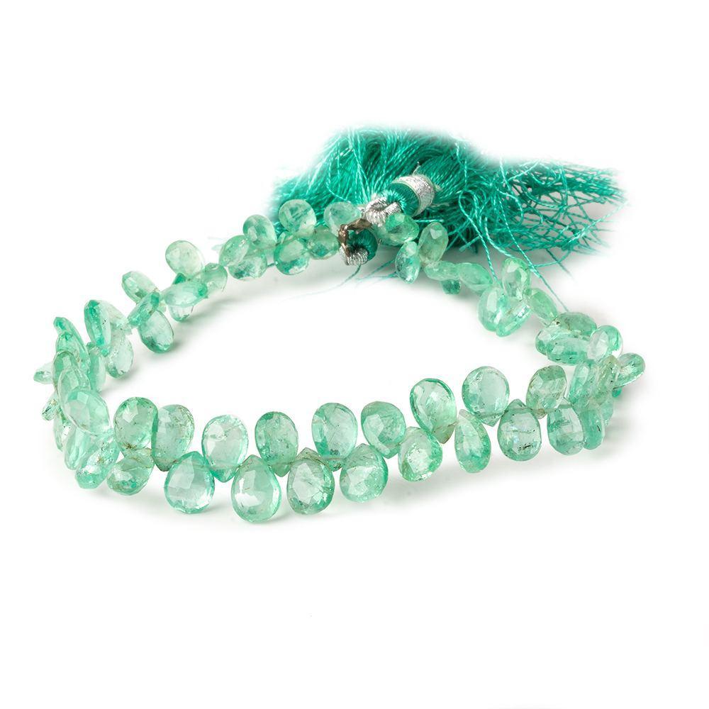 5.5x4-8x5mm Emerald Faceted Pear Beads 8 inch 70 pieces AA (ONLINE ORDER ONLY)