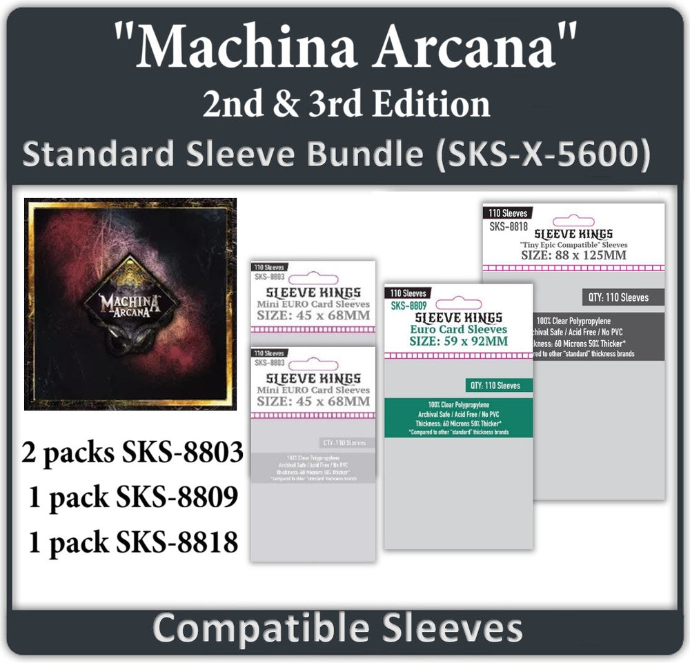 "Machina Arcana" 2nd & 3rd Edition Compatible Sleeve Bundle (8803 X 2 + 8809 X 1 + 8818 X 1) (ONLINE ORDER ONLY)