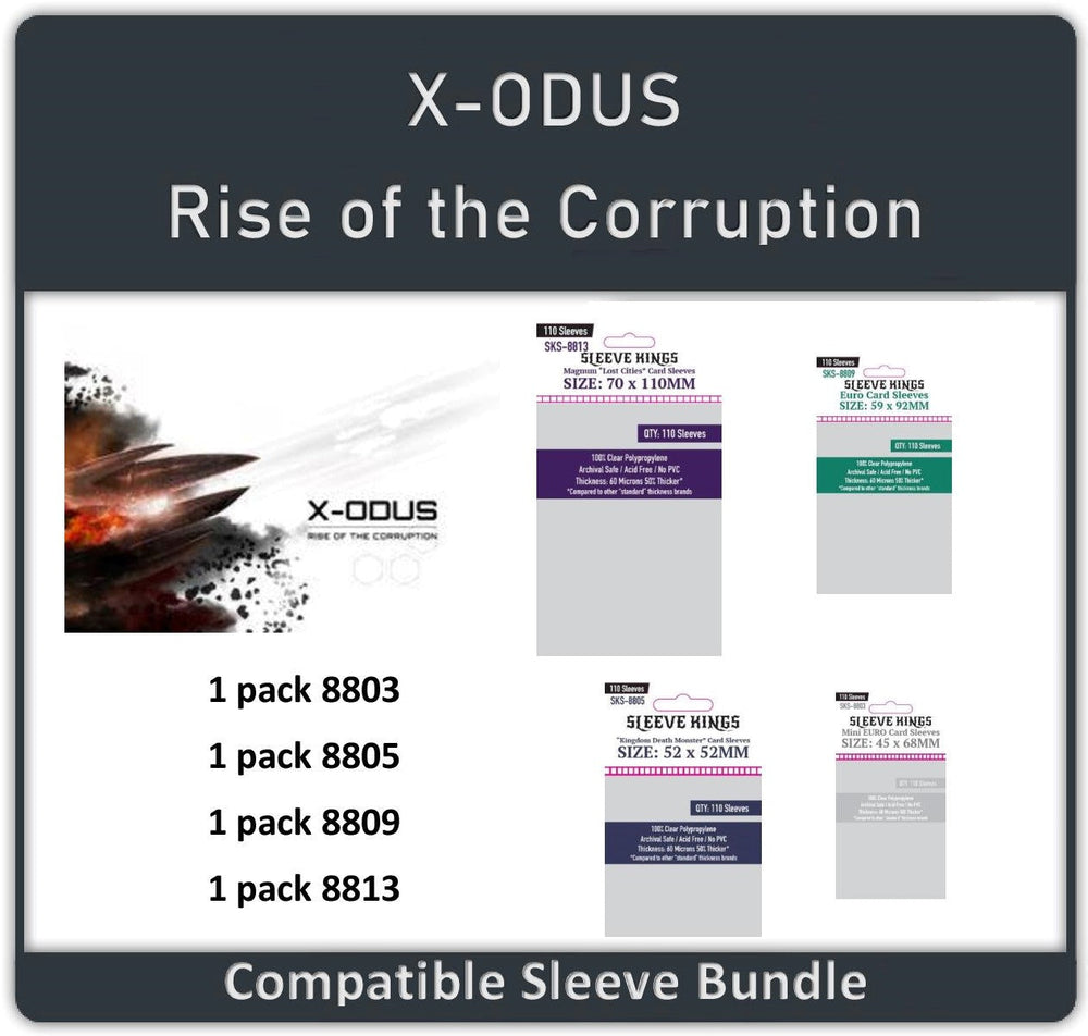 "X-ODUS - Rise of the Corruption" Compatible Sleeves Bundle (8803 X 1 +8805 X 1 + 8809 X 1 + 8813 X 1) (ONLINE ORDER ONLY)