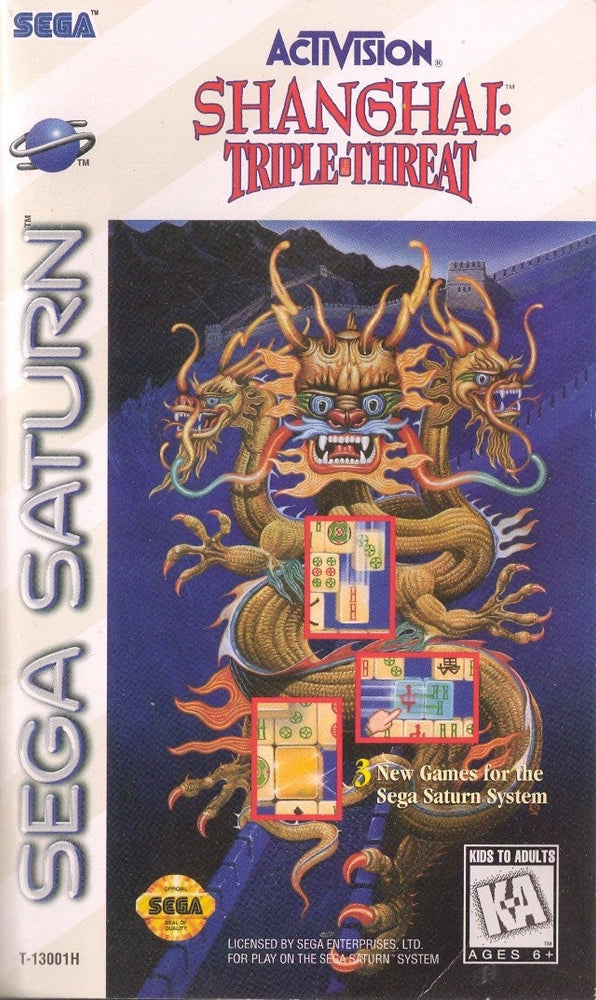 Shanghai Triple Threat (Sega Saturn) (ONLINE ORDER ONLY)