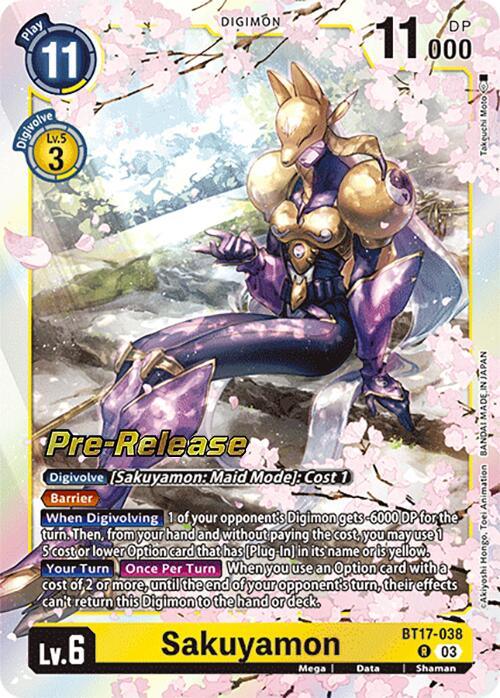 Sakuyamon [BT17-038] [Secret Crisis Pre-Release Cards] (ONLINE ORDER ONLY)