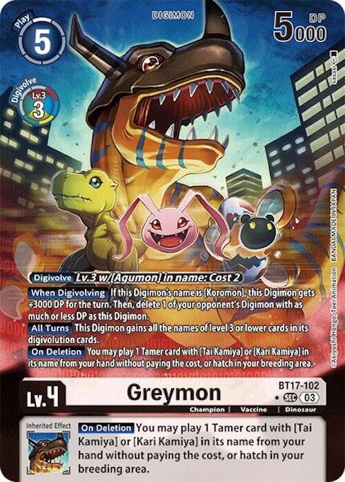 Greymon [BT17-102] (Alternate Art) [Secret Crisis] (ONLINE ORDER ONLY)