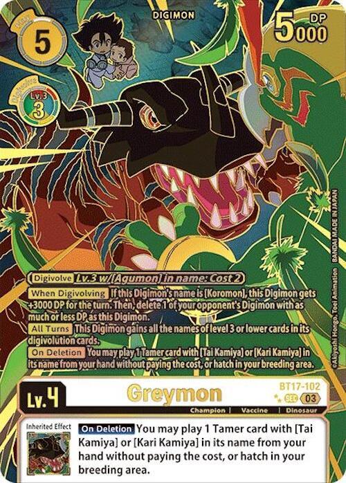 Greymon [BT17-102] (Left) (Textured) [Secret Crisis] (ONLINE ORDER ONLY)