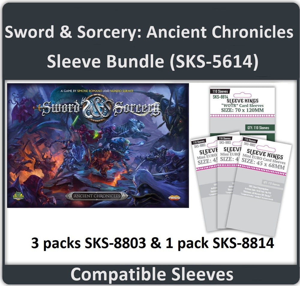 "Sword & Sorcery: Ancient Chronicles" Compatible Sleeve Bundle (8803 X 3 + 8814 X 1 ) (ONLINE ORDER ONLY)