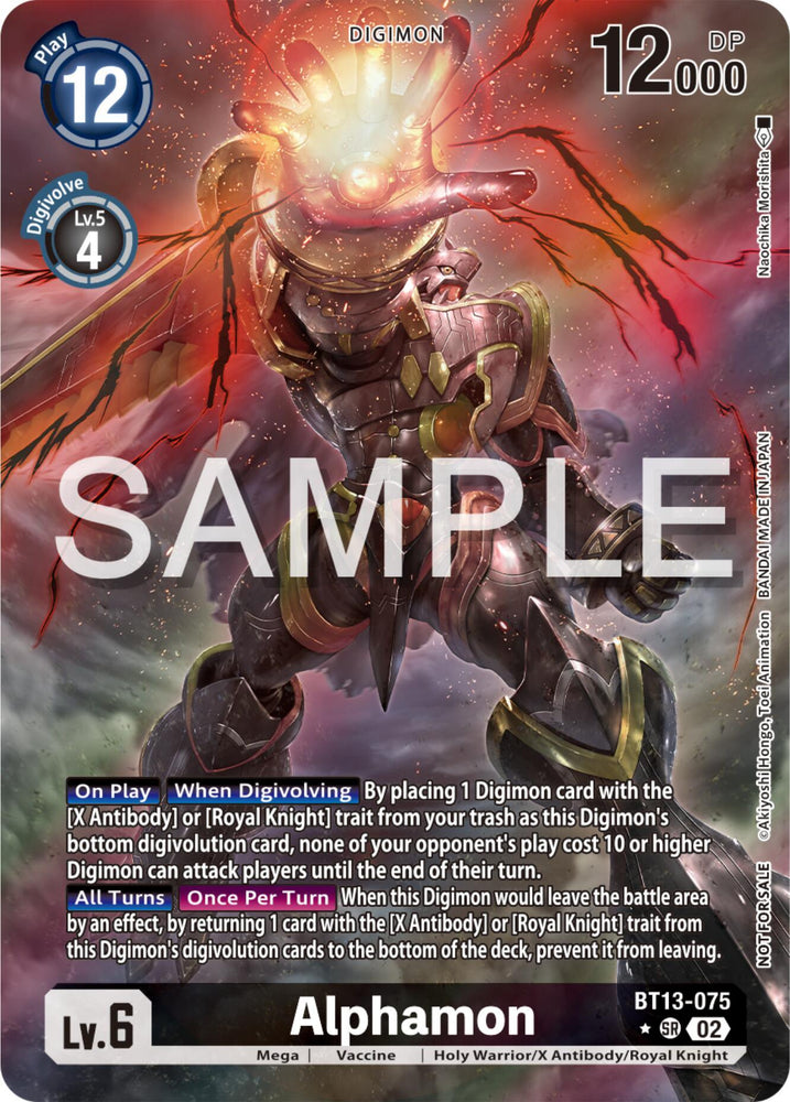 Alphamon [BT13-075] (Pre-Release Tournament Winner Card) [Secret Crisis Pre-Release Cards] (ONLINE ORDER ONLY)