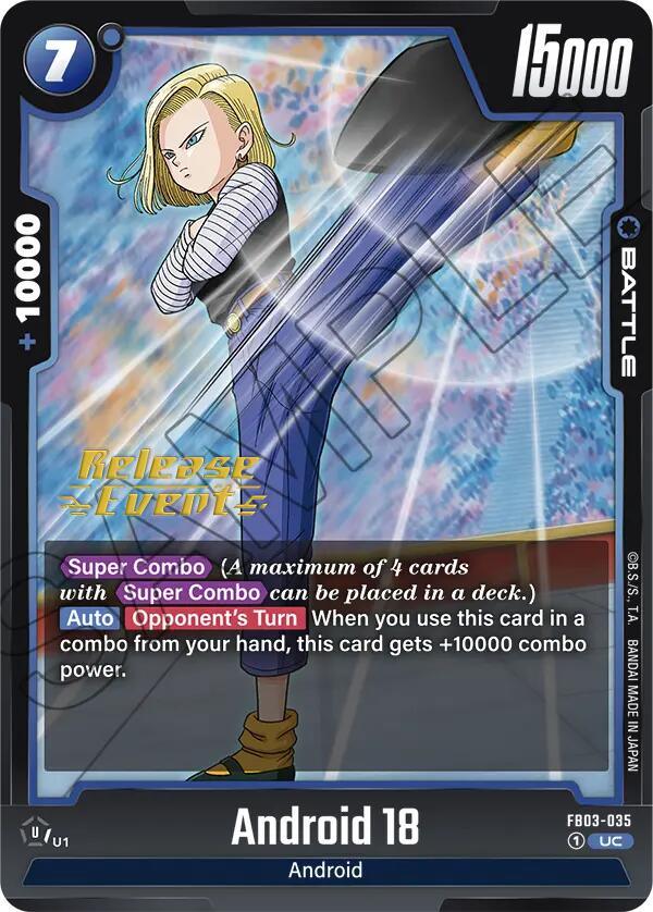 Android 18 [Raging Roar Release Event Cards] (ONLINE ORDER ONLY)