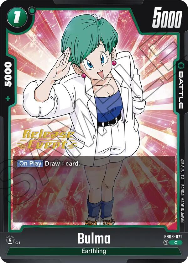 Bulma (FB03-071) [Raging Roar Release Event Cards] (ONLINE ORDER ONLY)