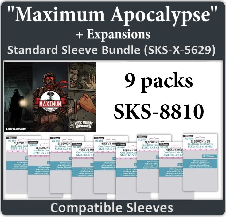"Maximum Apocalypse + Expansions" Compatible Sleeve Bundle (8810 X 9)