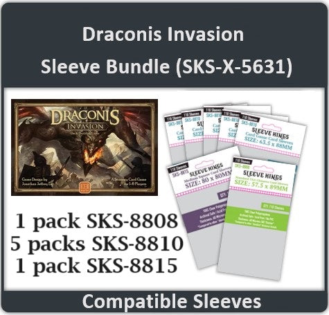 "Draconis Invasion" Compatible (Hero Pledge Level) Card Sleeve Bundle (8808 X 1 + 8810 X 5 + 8815 X 1) (ONLINE ORDER ONLY)