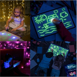 Toy Drawing Pad 3D Magic 8 Light Effects Puzzle Board Sketchpad (ONLINE ORDER ONLY)