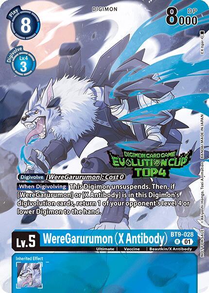 WereGarurumon (X Antibody) [BT9-028] (2024 Evolution Cup Top 4) [X Record Promos] (ONLINE ORDER ONLY)
