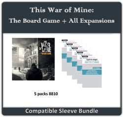 "This War of Mine" The Board Game" + All Expansions Compatible Sleeve Bundle (8810 X 5) (ONLINE ORDER ONLY)