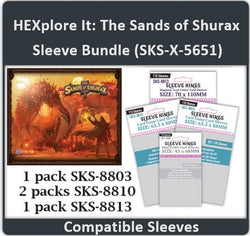 "HEXplore It: The Sands of Shurax" Core Box Compatible Sleeve Bundle (8803 x 1, 8810 x 2, 8813 X 1) (ONLINE ORDER ONLY)