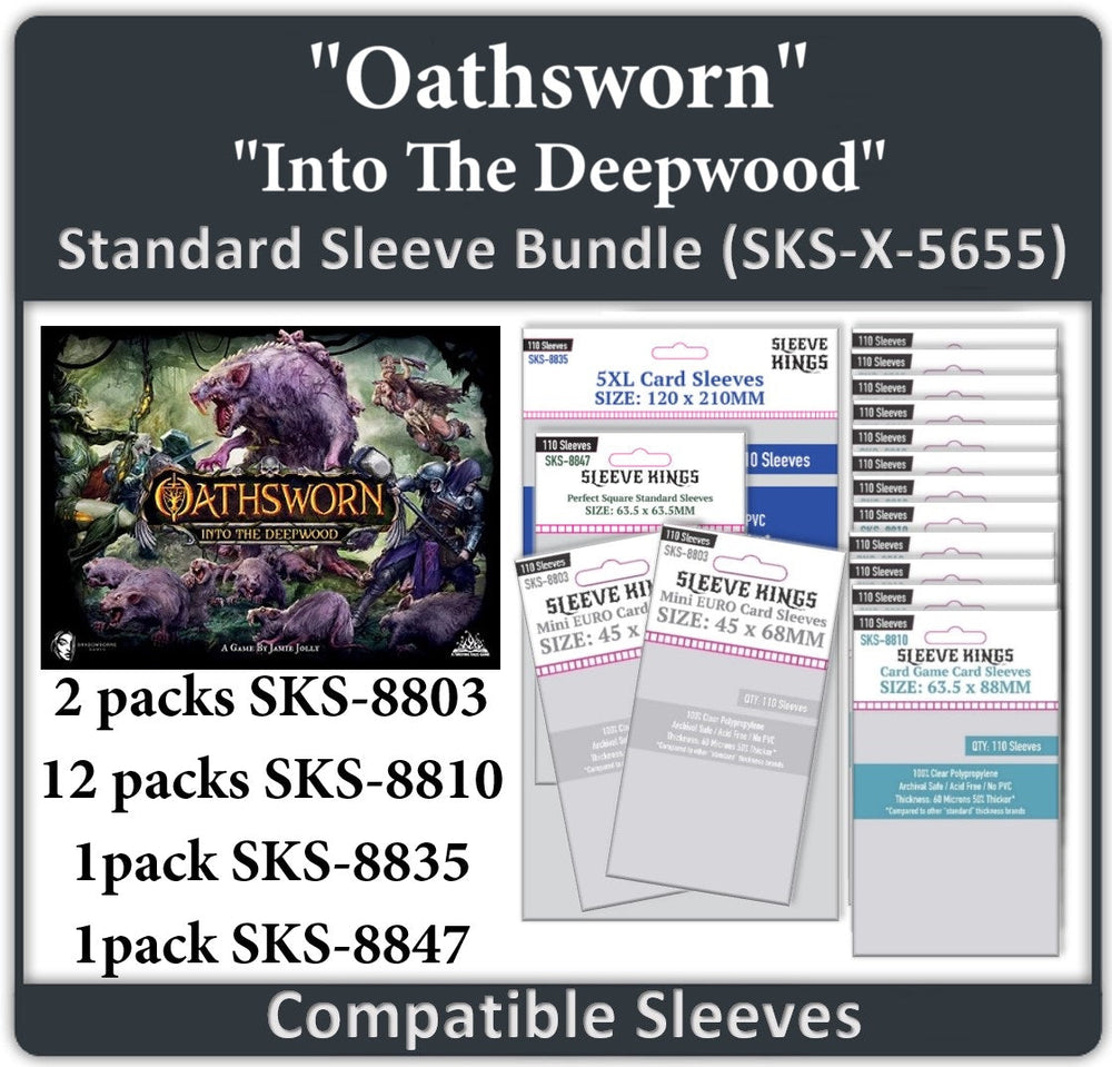 "Oathsworn: Into The Deepwood" Compatible Sleeve Bundle (8803 x 2 + 8810 X 12 +8835 X 1 + 8847 X 1) (ONLINE ORDER ONLY)