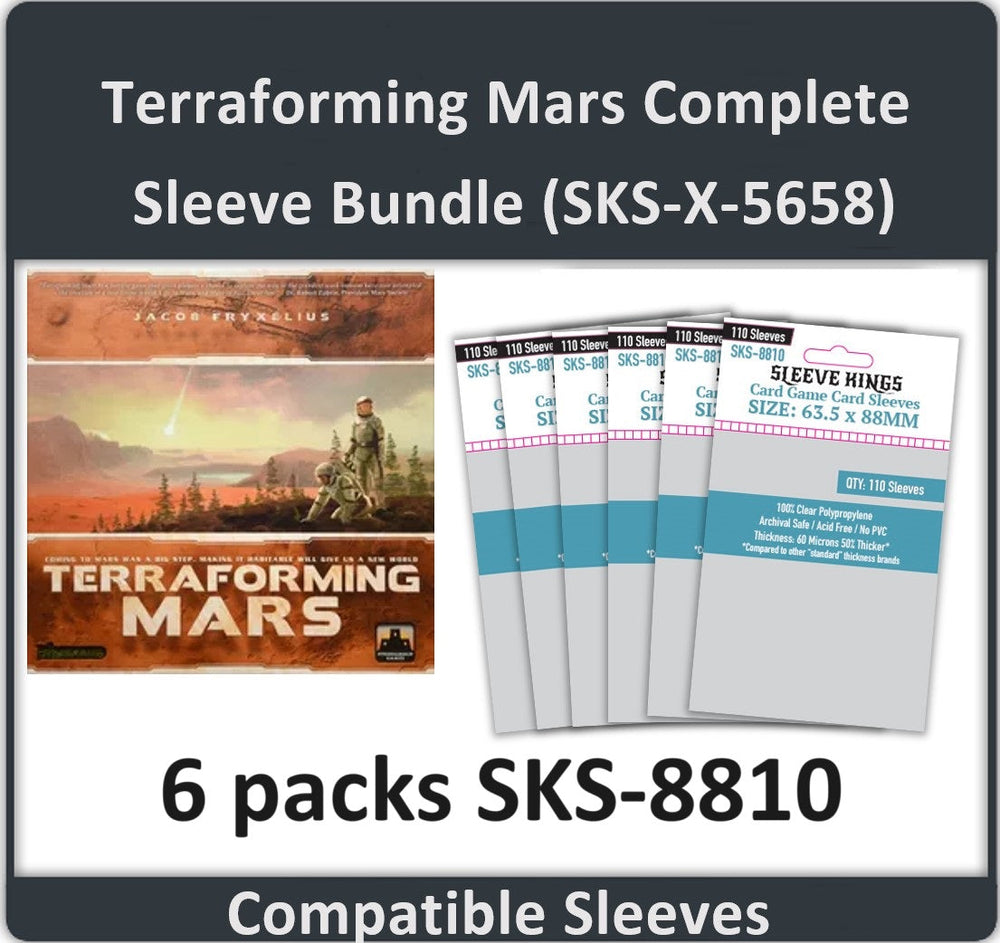 "Terraforming Mars" Complete Compatible Sleeve Bundle (8810 X 6) (ONLINE ORDER ONLY)