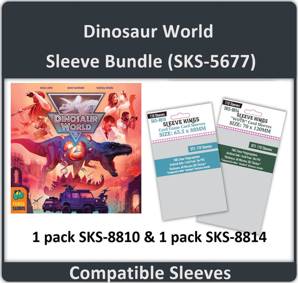 "Dinosaur World" Board Game Compatible Card Sleeve Bundle (8810 X 1 + 8814 X 1) (ONLINE ORDER ONLY)