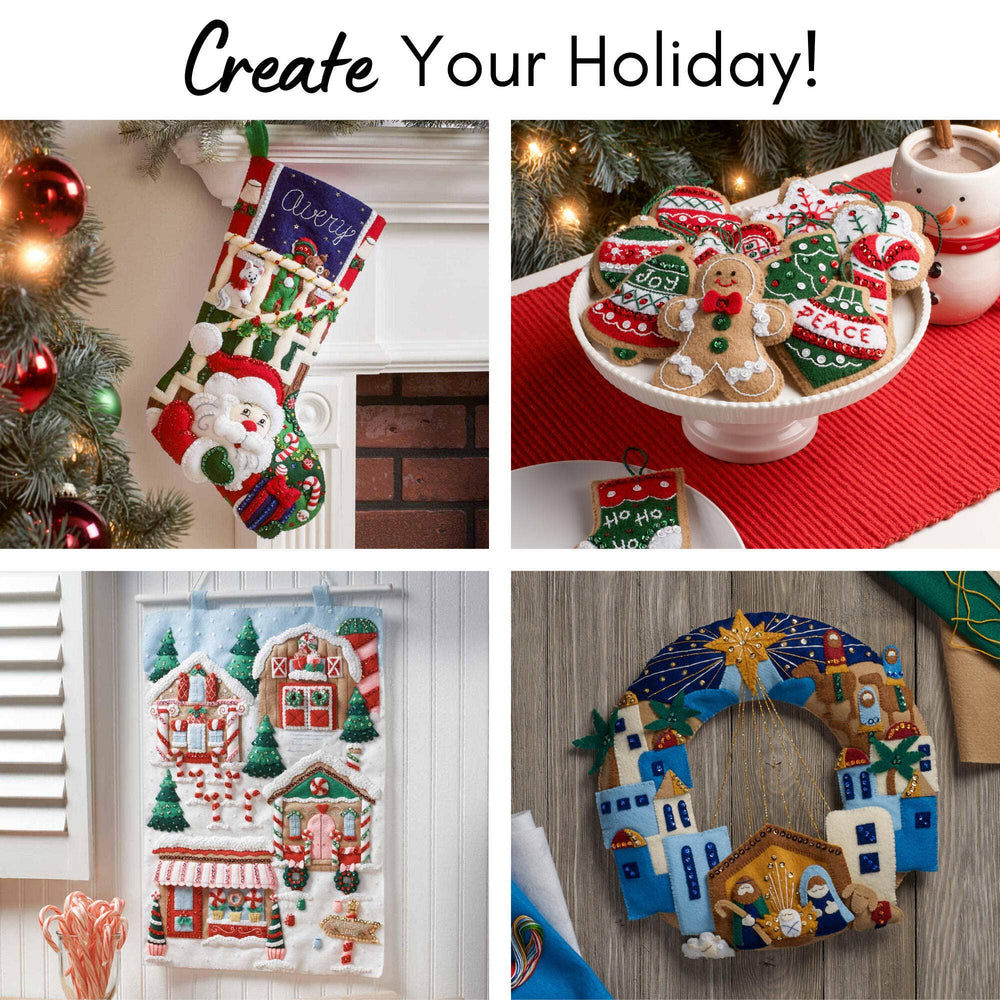 Tiny Stocking Ornaments Cross Stitch Kit – Set of 30 Mini Christmas Stockings (ONLINE ORDER ONLY)