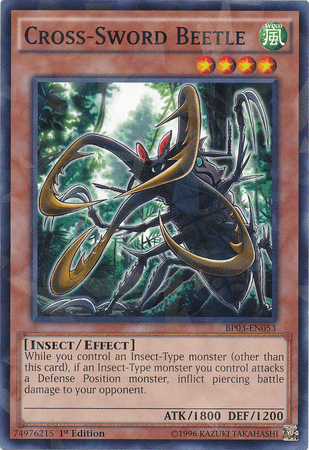 Cross-Sword Beetle [BP03-EN053] Shatterfoil Rare (ONLINE ORDER ONLY)
