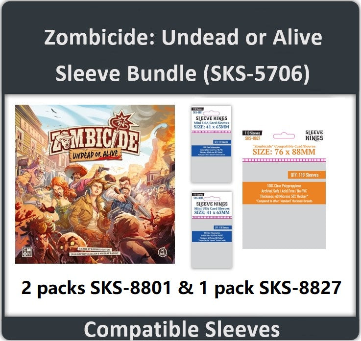 "Zombicide: Undead or Alive" Compatible Card Sleeve Bundle (8801 X 2 + 8827 X 1) (ONLINE ORDER ONLY)
