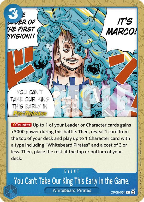 You Can't Take Our King This Early in the Game. [Two Legends Pre-Release Cards] (ONLINE ORDER ONLY)