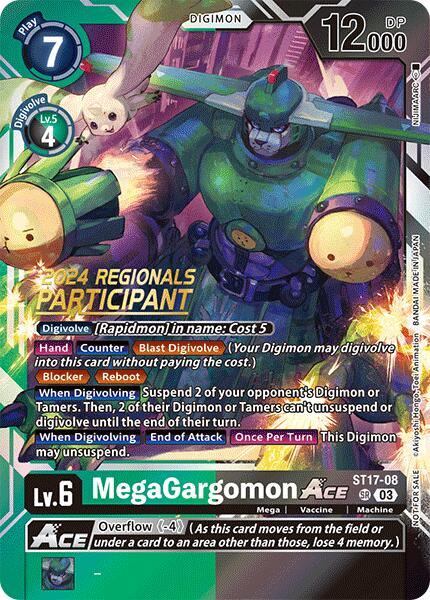 MegaGargomon ACE [ST17-08] (2024 Regionals Participant) [Starter Deck: Double Typhoon Advanced Deck Set] (ONLINE ORDER ONLY)