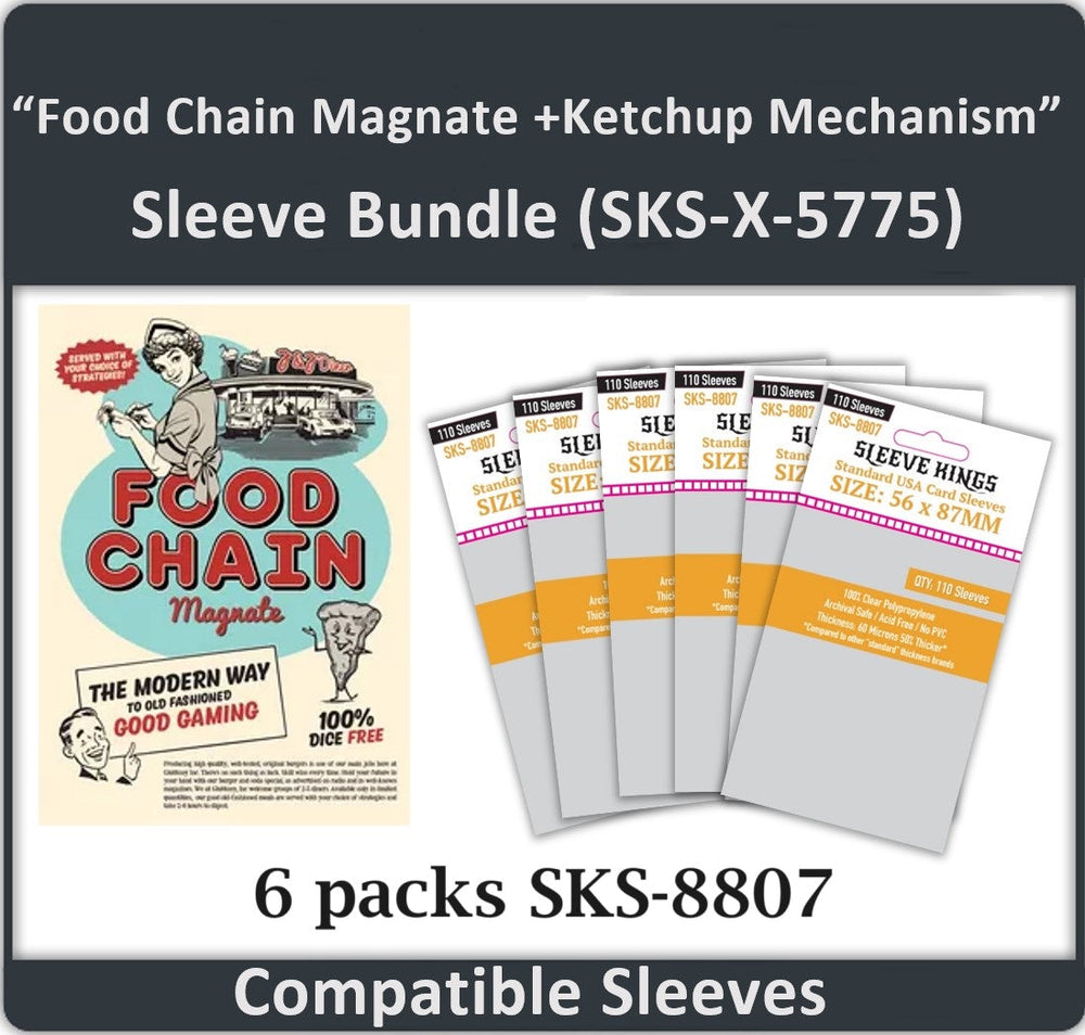 "Food Chain Magnate +Ketchup Mechanism" Compatible Sleeve Bundle (8807 x 6) (ONLINE ORDER ONLY)