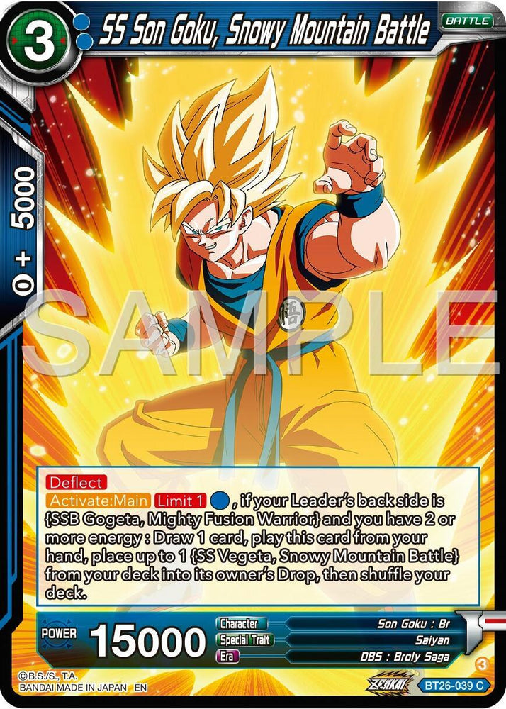 SS Son Goku, Snowy Mountain Battle (BT26-039) [Ultimate Advent] (ONLINE ORDER ONLY)