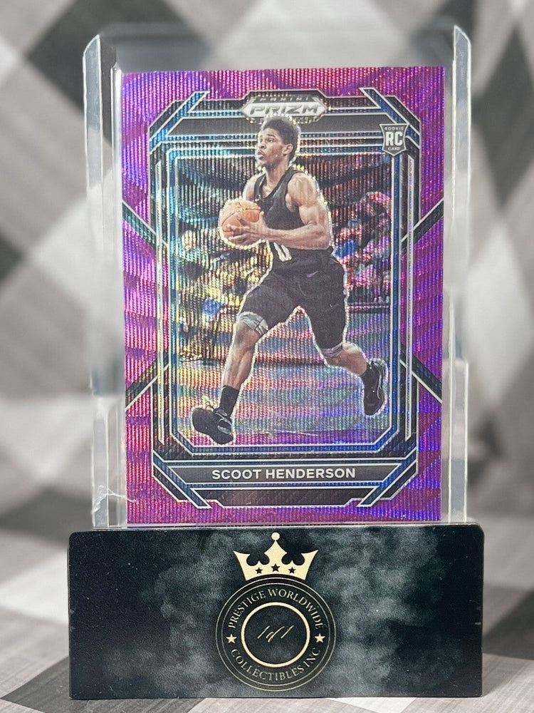Scoot Henderson 2023 Prizm Draft Picks Rookie Purple Wave #24 Portland Blazers (ONLINE ORDER ONLY)