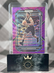 Scoot Henderson 2023 Prizm Draft Picks Rookie Purple Wave #24 Portland Blazers (ONLINE ORDER ONLY)