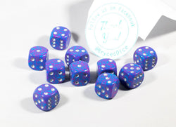 New Silver Tetra Dice with Silver Pips 12mm D6 RPG Dice (10) Yahtzee by Chessex (Online Only)