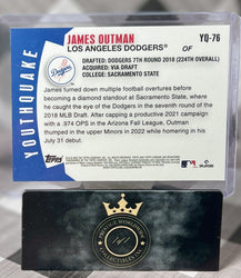 James Outman 2023 Topps Chrome Youthquake Rookie Refractor #YQ-76 Dodgers RC SP (ONLINE ORDER ONLY)