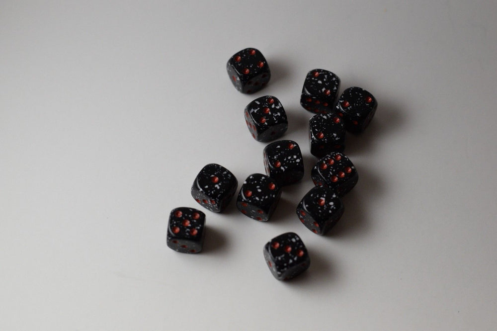 Space Speckled 12mm Dice pipped (Online Only)