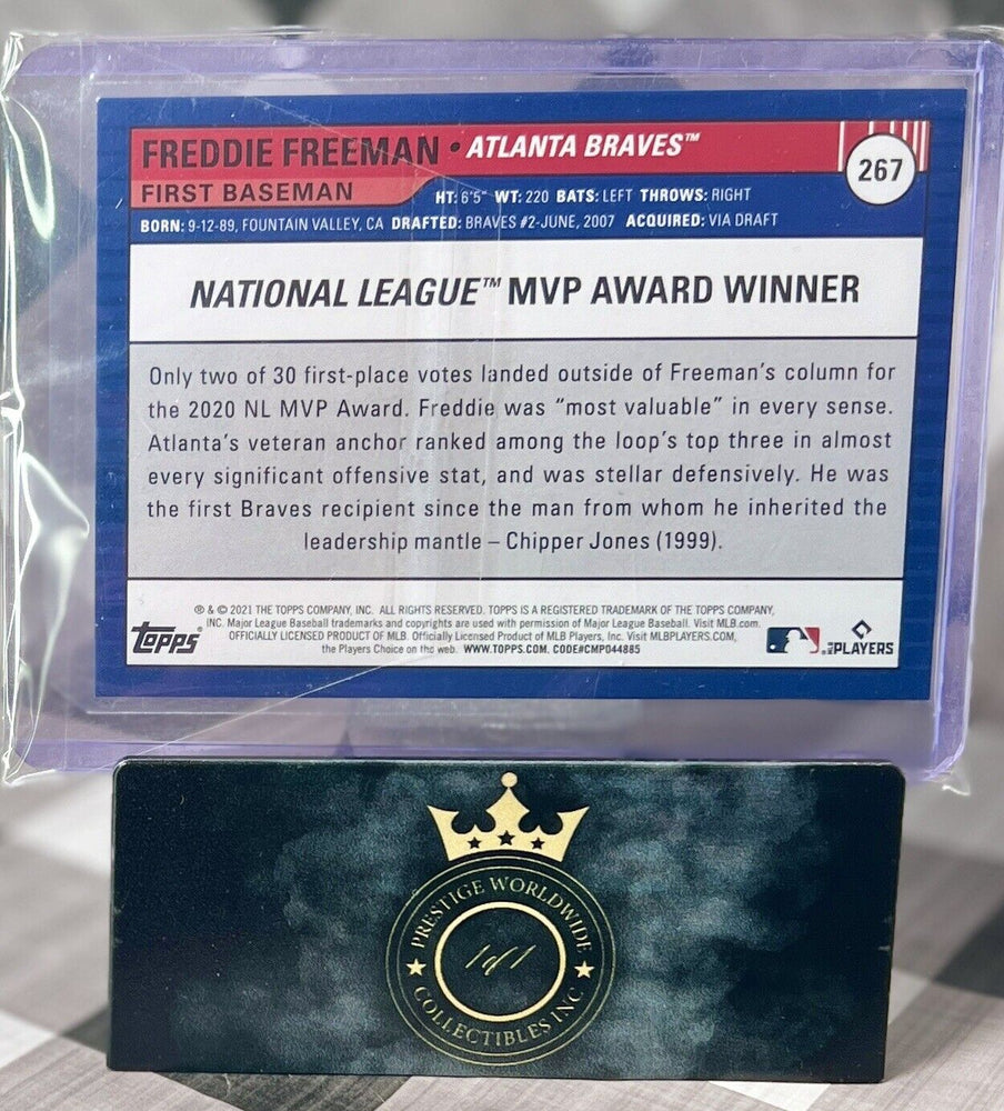 Freddie Freeman 2021 Topps Big League Rainbow Foil /199 #267 Atlanta Braves (ONLINE ORDER ONLY)