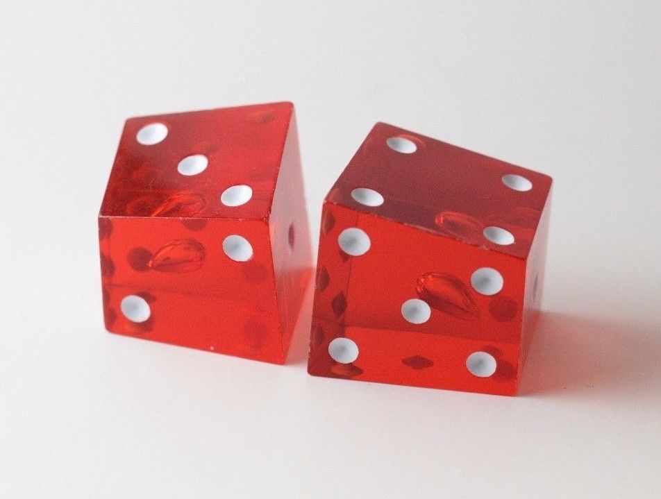 New Set of 2 Large Crooked Red Dice Whacky Crazy Trippy Gag Novelty Funny Gift (Online Only)
