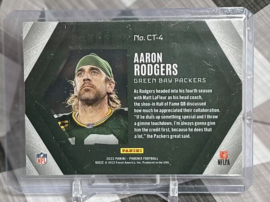 AARON RODGERS 2022 Panini Phoenix CONTOURS Refractor #CT-4 - GB Packers Insert (ONLINE ORDER ONLY)