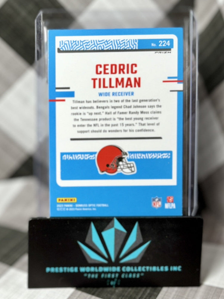 Cedric Tillman 2023 Donruss Optic Blue Hyper Rated Rookie #224 Cleveland Browns (ONLINE ORDER ONLY)