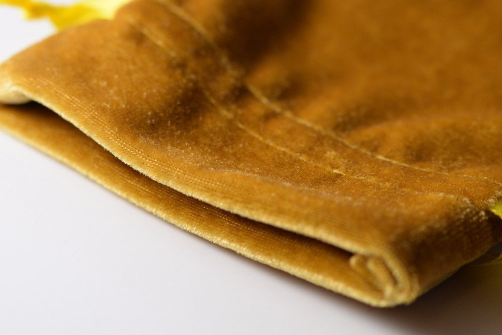 Gold Large Soft Velvet 4" x 6" Gift Bag Cards RPG Game Dice Bag Counter Pouch (Online Only)