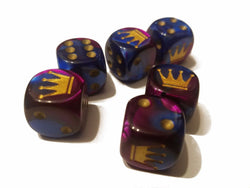 Custom Crown Gemini Blue-Purple Chessex Magic Rare Royal Regal by BrycesDice (Online Only)
