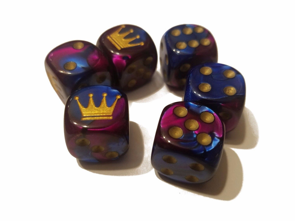 Custom Crown Gemini Blue-Purple Chessex Magic Rare Royal Regal by BrycesDice (Online Only)