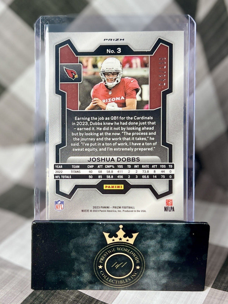 Joshua Dobbs 2023 Panini Prizm Blue Wave Prizm /199 #3 Arizona Cardinals SP MIN (ONLINE ORDER ONLY)