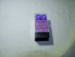 Opaque 16mm D6 RPG Chessex Dice (10 Dice) - Purple - Opaque Purple w/ White Pips (Online Only)