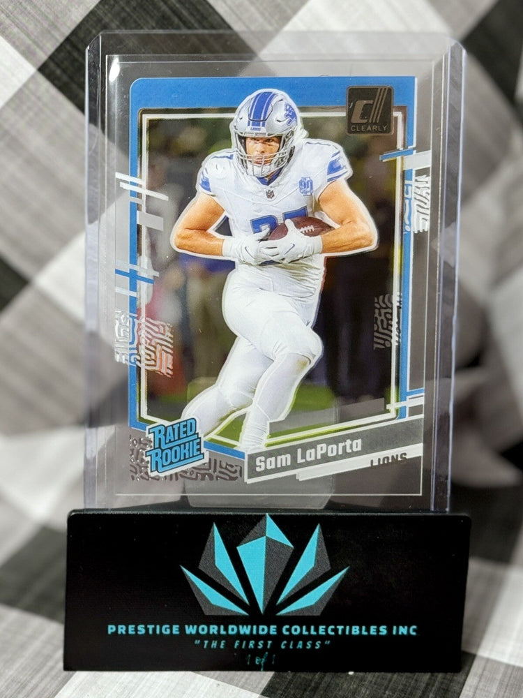 Sam LaPorta 2023 Clearly Donruss Rated Rookie #81 Detroit Lions RC (ONLINE ORDER ONLY)