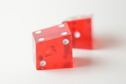 New Set of 2 Large Crooked Red Dice Whacky Crazy Trippy Gag Novelty Funny Gift (Online Only)