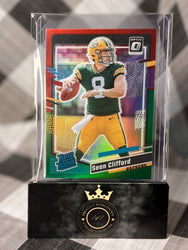 Sean Clifford 2023 Donruss Optic Green Yellow Red Rated Rookie #338 GB Packers (ONLINE ORDER ONLY)