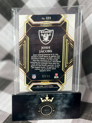 Josh Jacobs 2022 Panini Select Club Level Blue Prizm /99 #221 LV Raiders SP (ONLINE ORDER ONLY)