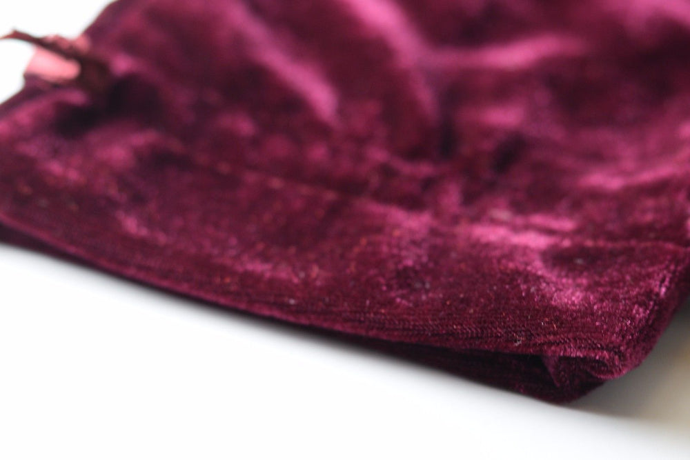 Wine Maroon Soft Velvet 4" x 6" Gift Bag Cards RPG Game Dice Bag Counter Pouch (Online Only)