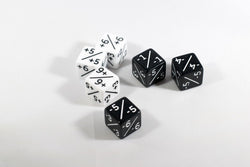 White & Black D6 MTG +1 & -1 Counter Dice - 6 Pack - Magic: The Gathering DnD (Online Only)